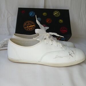 LA Gear 7.5 Beach Blossom Style 6527 Tennis Shoes White Vintage 90s In Org. Box
